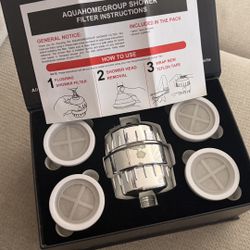 AquahomeGroup Shower Filter Set – Used, with Extra Cartridges