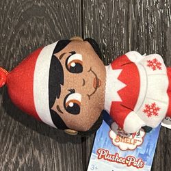 Elf on the Shelf Girl Brown Skin New Clip Keychain Back pack Plush Pals  4.5”