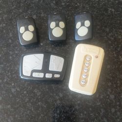 Garage door control panels, remotes. 