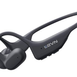 LEVN Bone Conduction Headphones, Open Ear Running Headphones Bluetooth 5.3, 14H Battery Sweatproof & Waterproof, Wireless with Built-in Mic for Cyclin