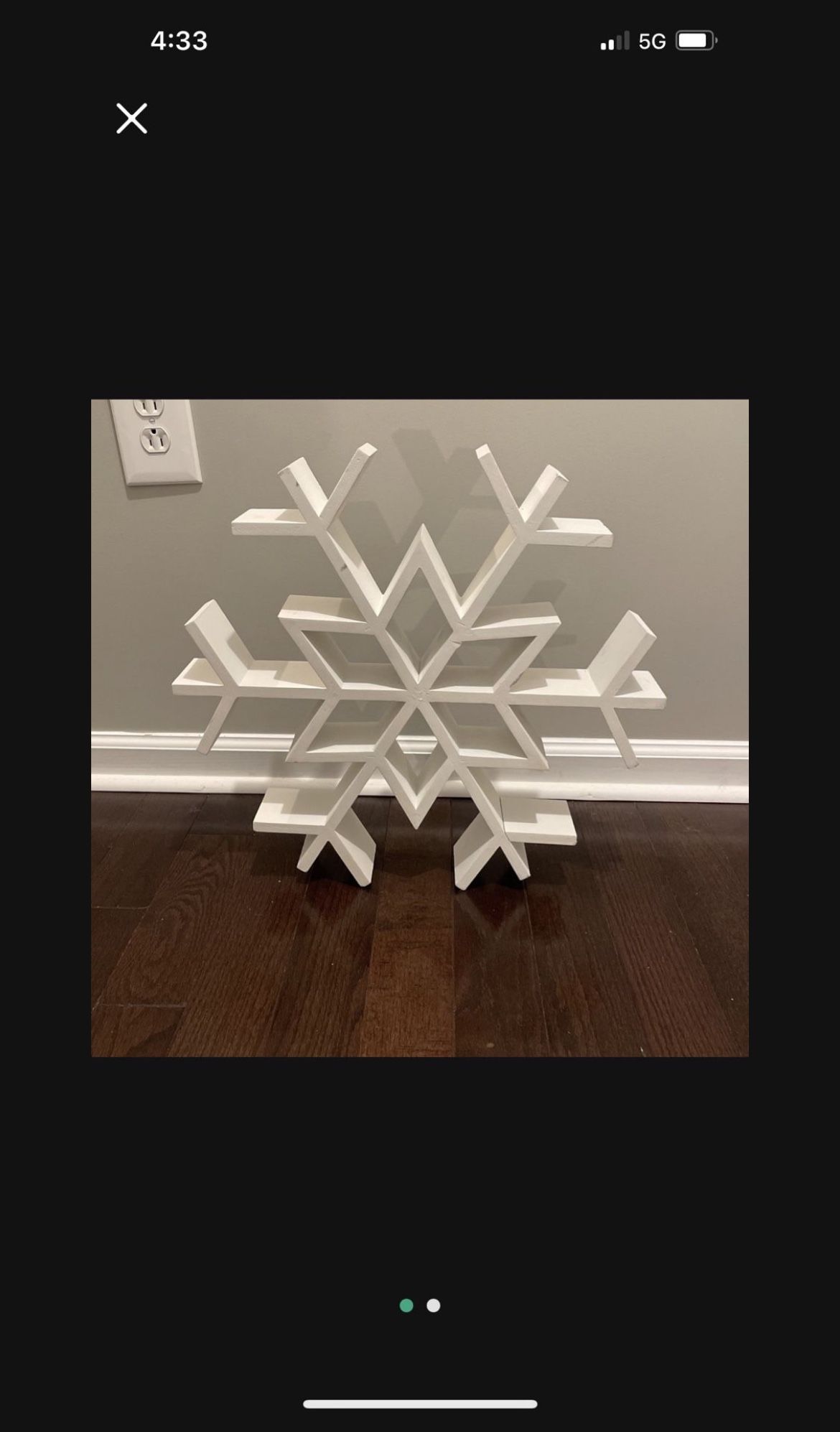 Wooden Snowflake 3.00