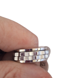 Men's silver fidget ring size 9