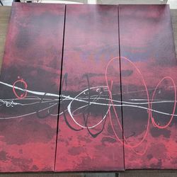 red canvas art