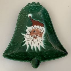 VINTAGE CHRISTMAS WINKING SANTA CANDY DISH