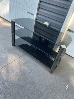 Black tv stand