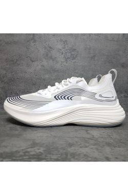 APL Streamline Lace Up Running Shoes Mens Size 9 White Clear Midnight 