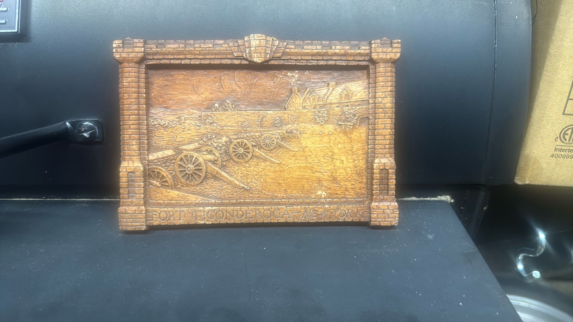 Antique Wall Plack Of Fort Ticonderoga New York