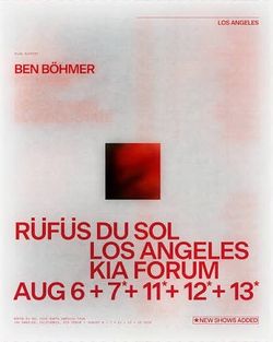 Rufus Du Sol GA Floor Ticket Wednesday 8/12