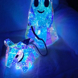 Christian Siriano LED Light Up Ghost Walking Ghost Dog Halloween 