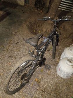 Black Mountain Bike with Rear Derailleur