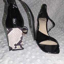 Vince Commuto Size 8 Leather Heel Sandals