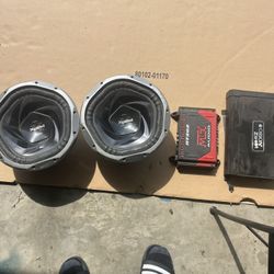 Pair of Sony Xplod subwoofers, model XS-L120P5H.