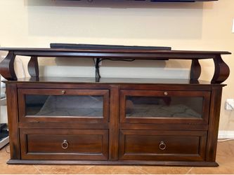 TV Stands for Living Room, Brown Entertainment Center with Storage. ￼
