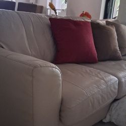 Bed Sofa  Genuine  Leather  3 Seats