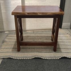 Wood End Table Nightstand Solid Wood 19.5x13xl18.5”