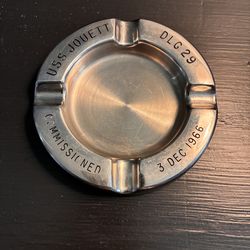 Vintage metal ashtray (1966)-commemorates USS Jouett (DLG-29)