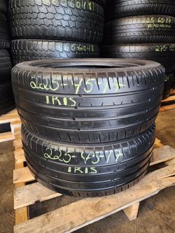 225 45R 17 USED TIRES IRIS 2254517 USED TIRES (PAIR) MOUNT BALANCE INCLUDED