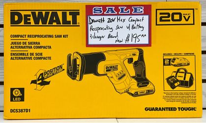 Dewalt 20V Max Compact Reciprocating Saw W/ Battery & Charger Brand New
