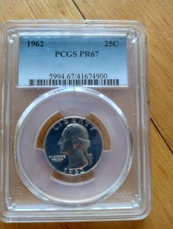 1962 PCGS PR67 QUARTER