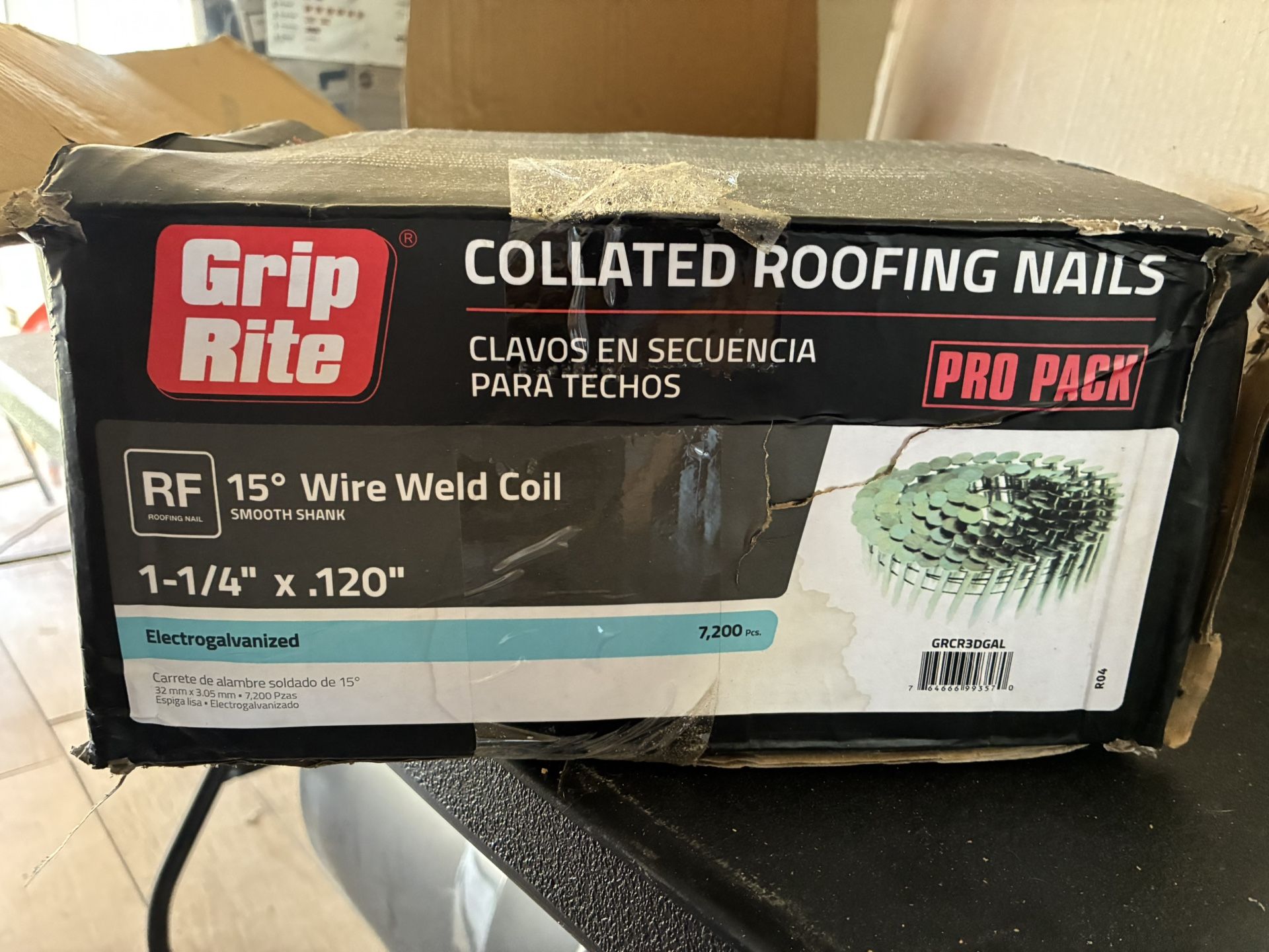 Grip Rite Collated Roofing Nails 7200 Pcs
