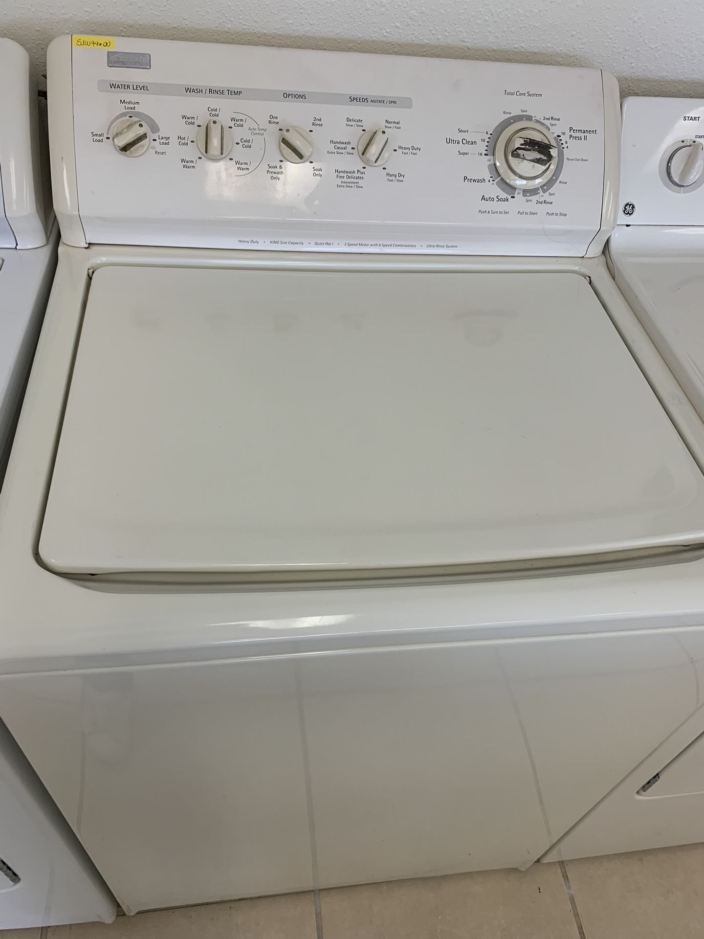 KENMORE TOP LOAD WASHER BEIGE