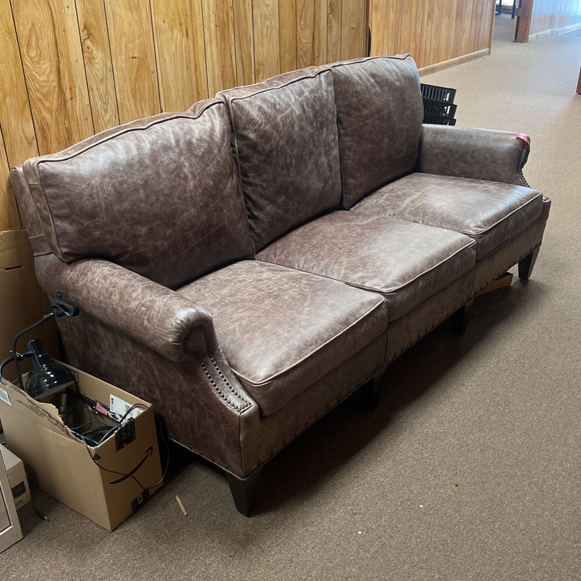 Brown Leather Sofa
