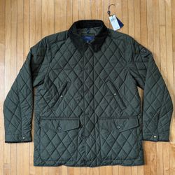 NWT Polo Ralph Lauren Men's Quilted Car Coat Olive Green Sz. XL ($348 Retail)