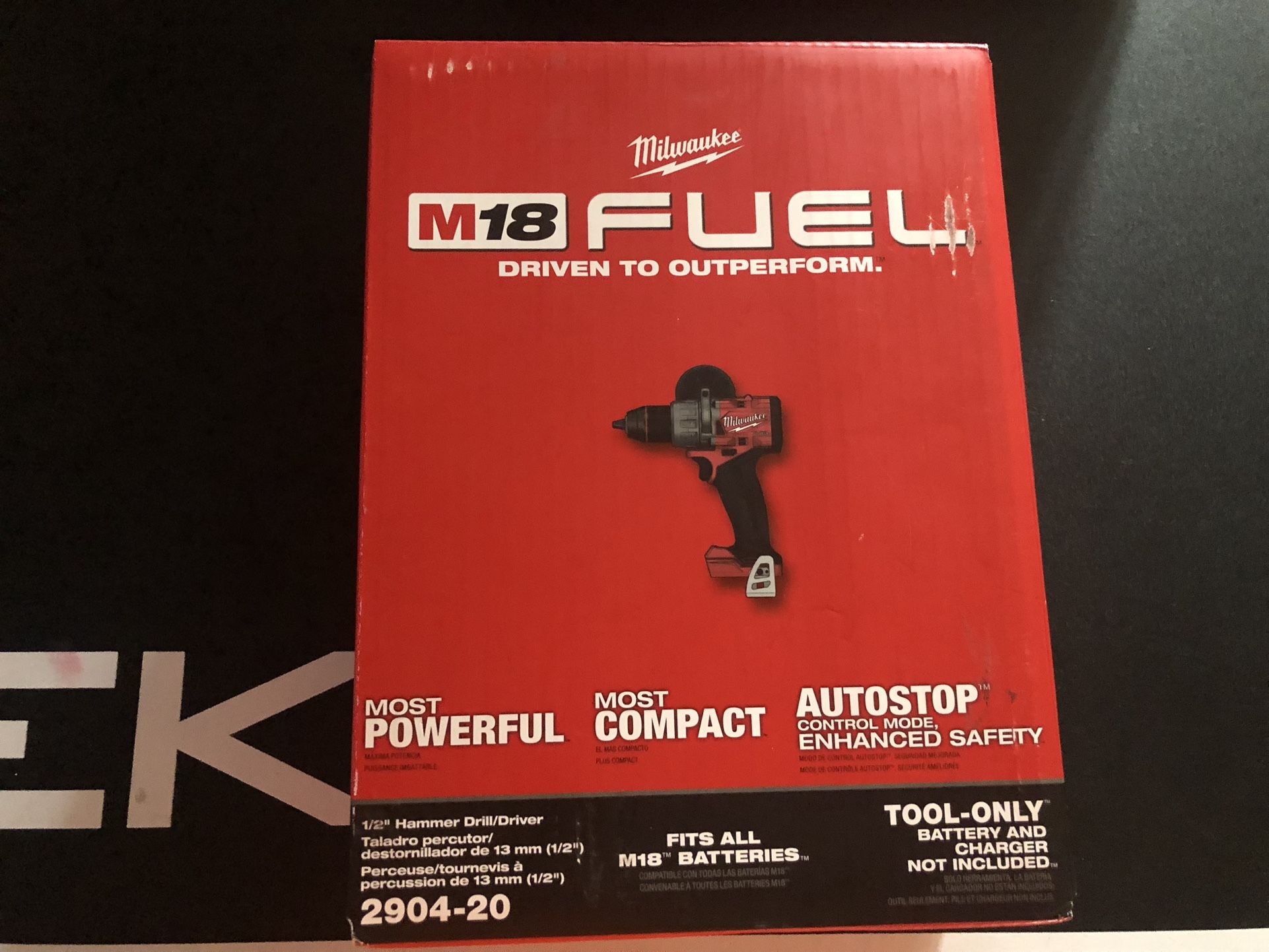 Brand New Milwaukee M18 FUEL 18V Lithium-Ion Brushless Cordless 1/2 in. Hammer Drill/Driver (Tool-Only)