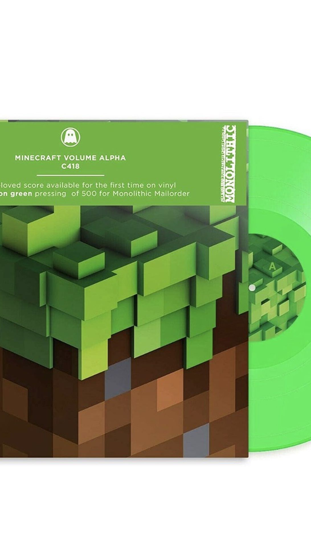 C418 Minecraft Volume Alpha - Exclusive Rare Edition NEON Green Monolithic Mail Order Only Vinyl LP (Only 500 Copies Pressed Worldwide) for Sale in WA - OfferUp