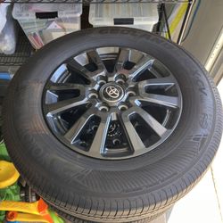 4 LC250 Land Cruiser Wheels (rims+tires+lug nuts)