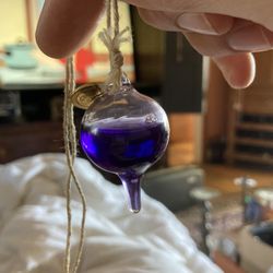 Mystical Fantasy Blue Potion Liquid Rain Drop Pendant Necklace On String