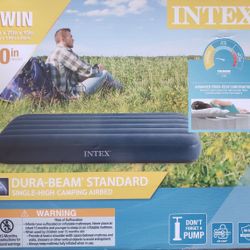Intex Twin Standard Durabeam Airbed 10 inch Height Camping Airbed