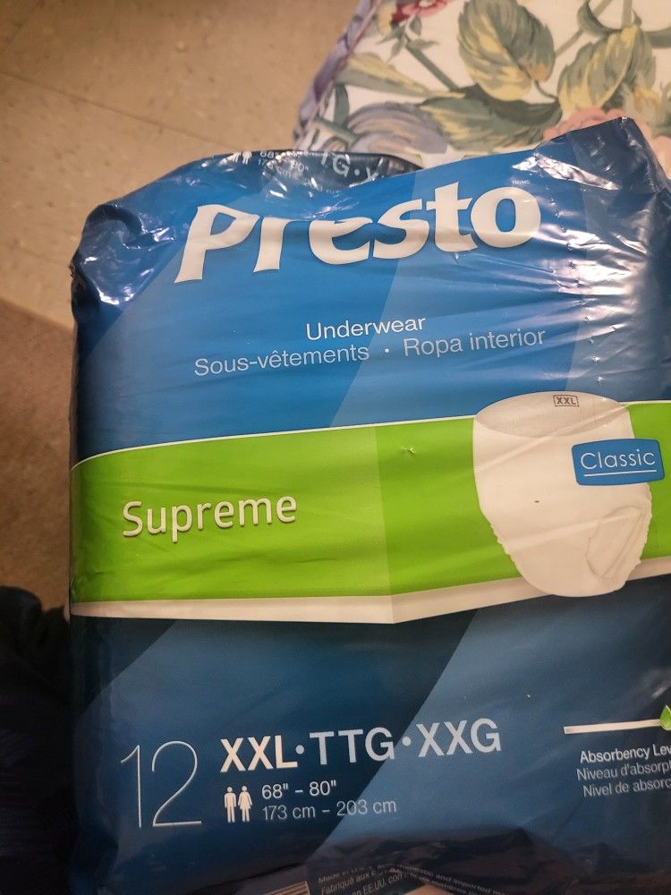 BRAND NEW NEVER USED ADULTS PAMPERS SIZE XXL
