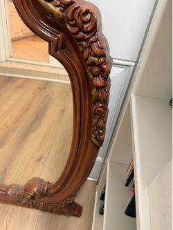 Large Ornate Vintage Style Floor Mirror  or wall mounted – Statement Piece
