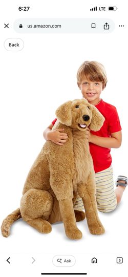 Melissa & Doug Giant Golden Retriever - Lifelike Stuffed Animal Dog