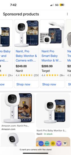 nanit pro camera with flex stand BRAND NEW!!