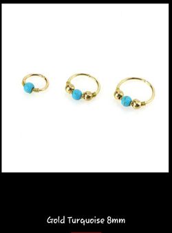 Turquoise nose ring