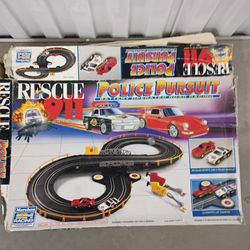 Marchon Rescue 911 Police Pursuit Rare 1993 Toy Slot Car Racing Vintage