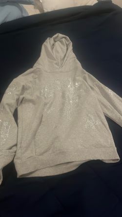 Mens (small) Sp5der rhinestone beluga grey