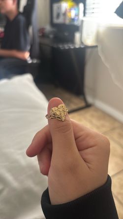 10K Gold Heart Nugget Ring