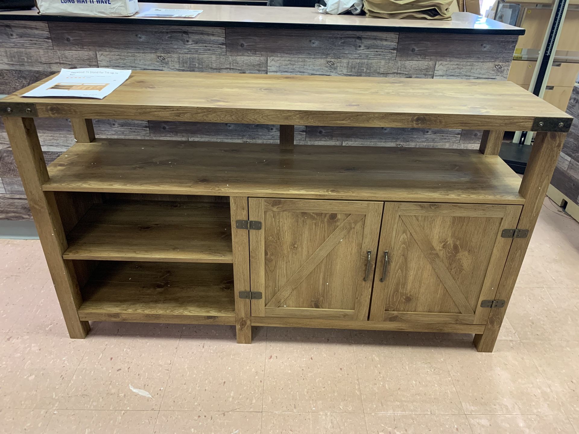 New from wayfair just built heywood tv stand for TVs up to 60”