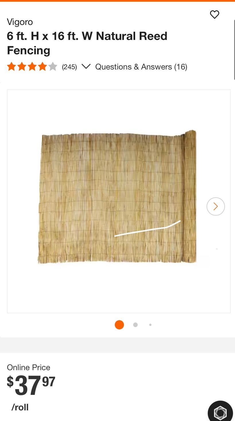 Natural Reed Fencing Rolls