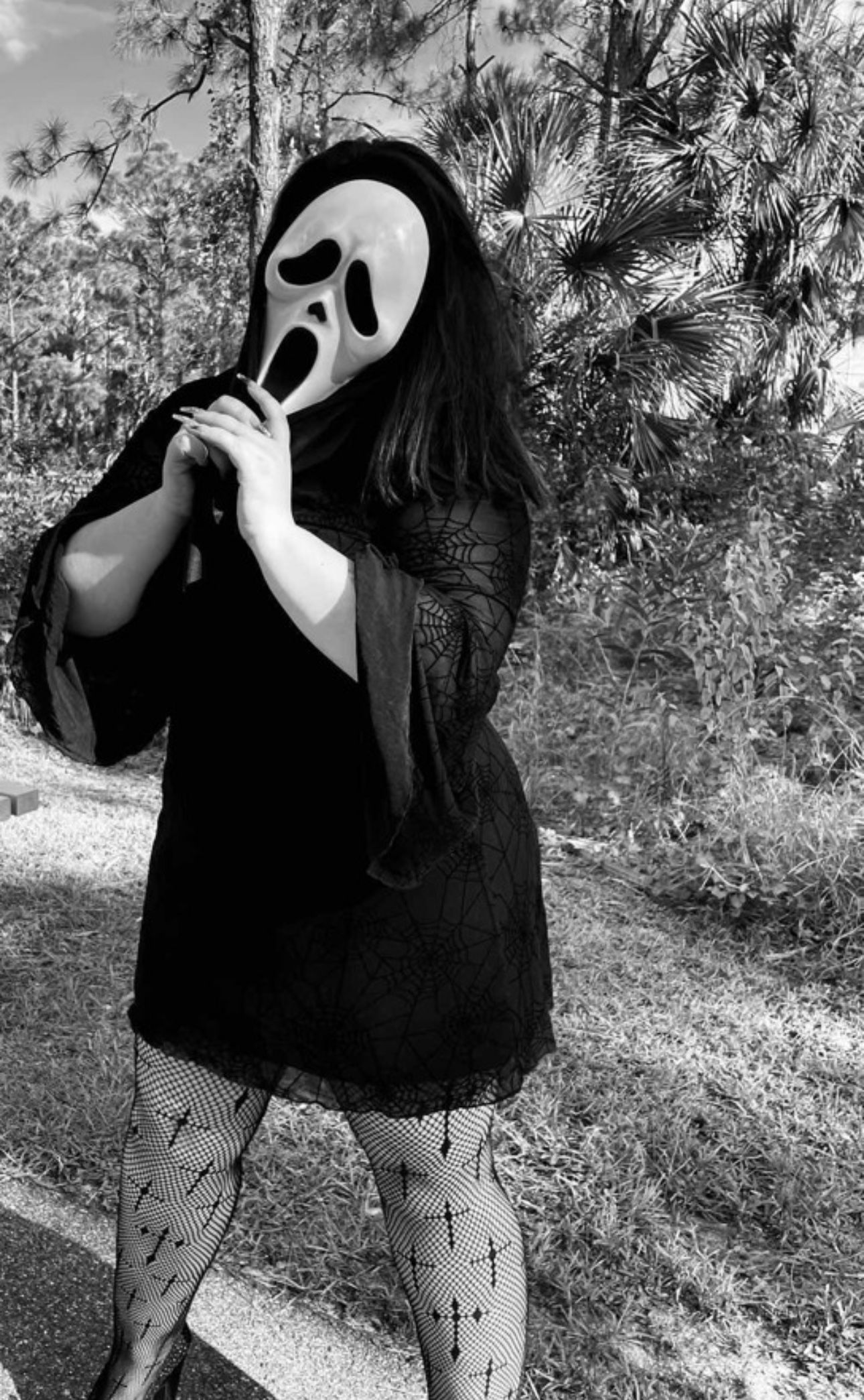 Plus Size Spider Web Dress