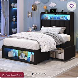 New Twin bed With LED Lights