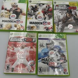 Lot Of 5 Xbox 360 Games Untested
