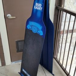 Metal Bud Light Bottle Chalkboard