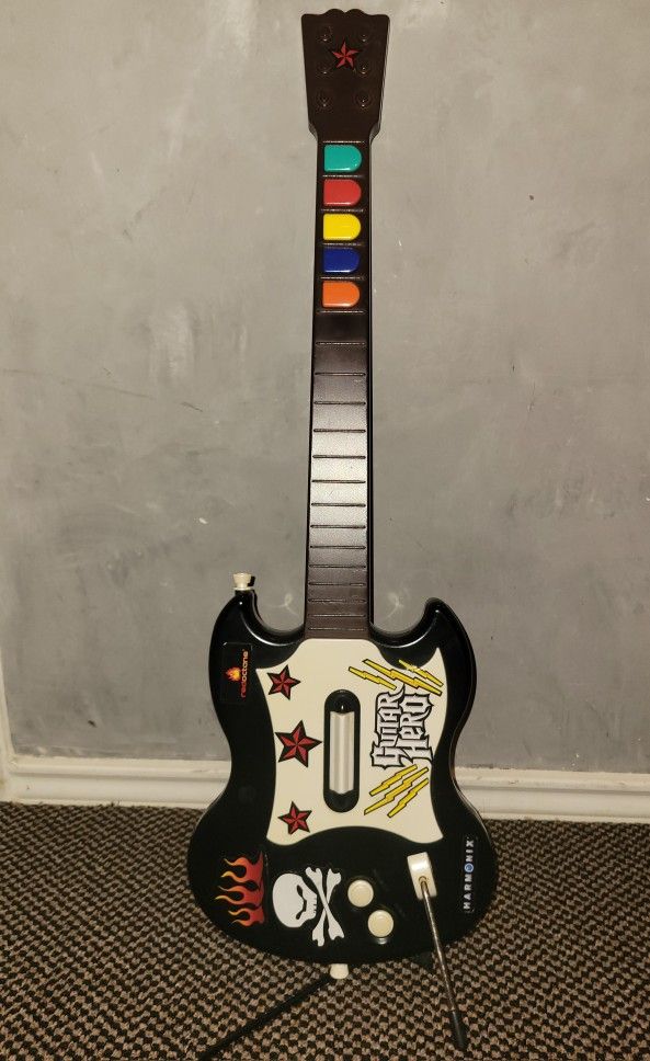 PLAYSTATION 2 GUITAR HERO PS2 Gibson PSLGH RED Octane Wired Controller