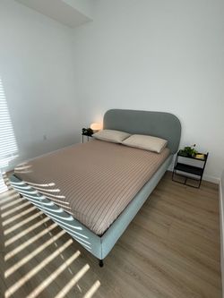 Upholstered Mid Century Bed Frame