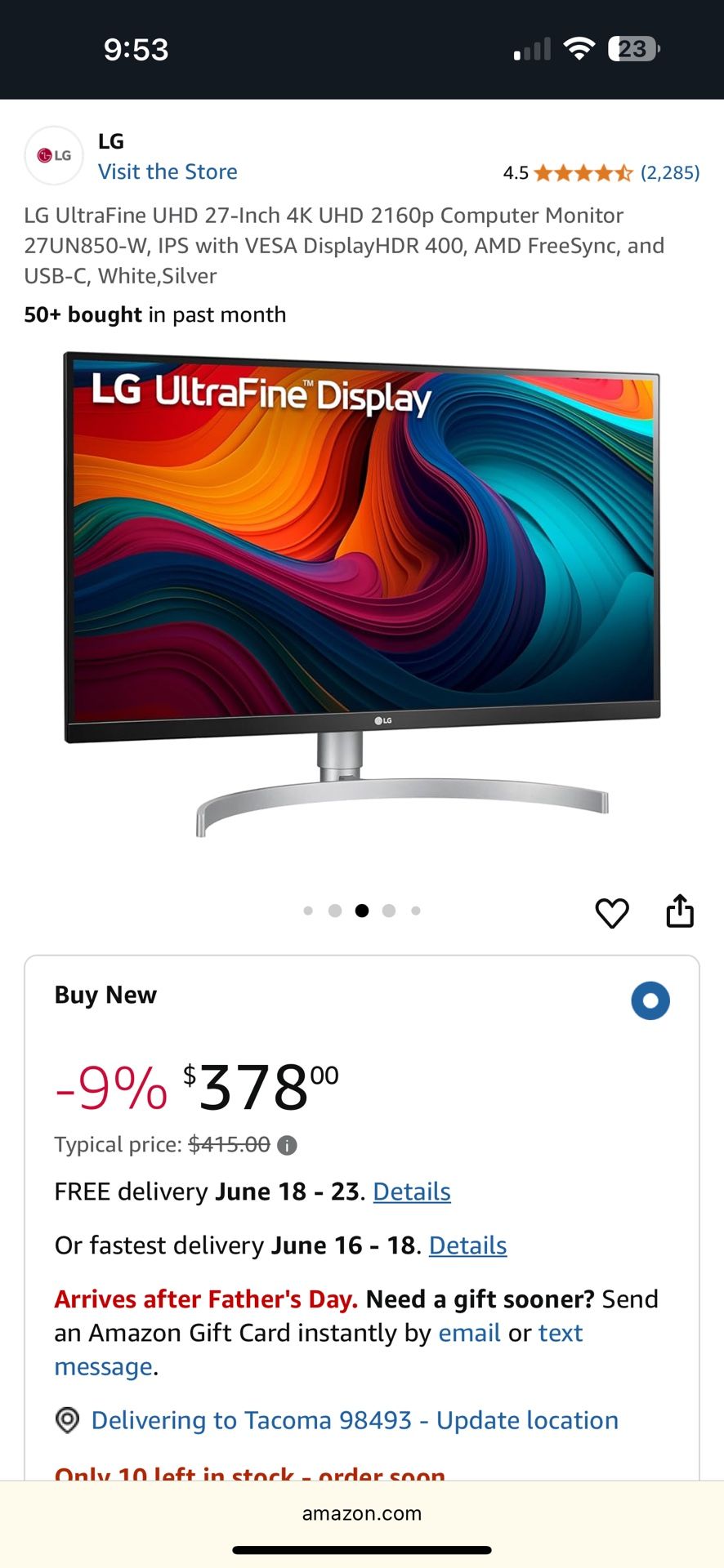 LG 4k Gaming Monitor (NEW)