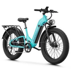 AIPAS M1 Max Electric Bike – Cyan – 52V Battery – New in Box
